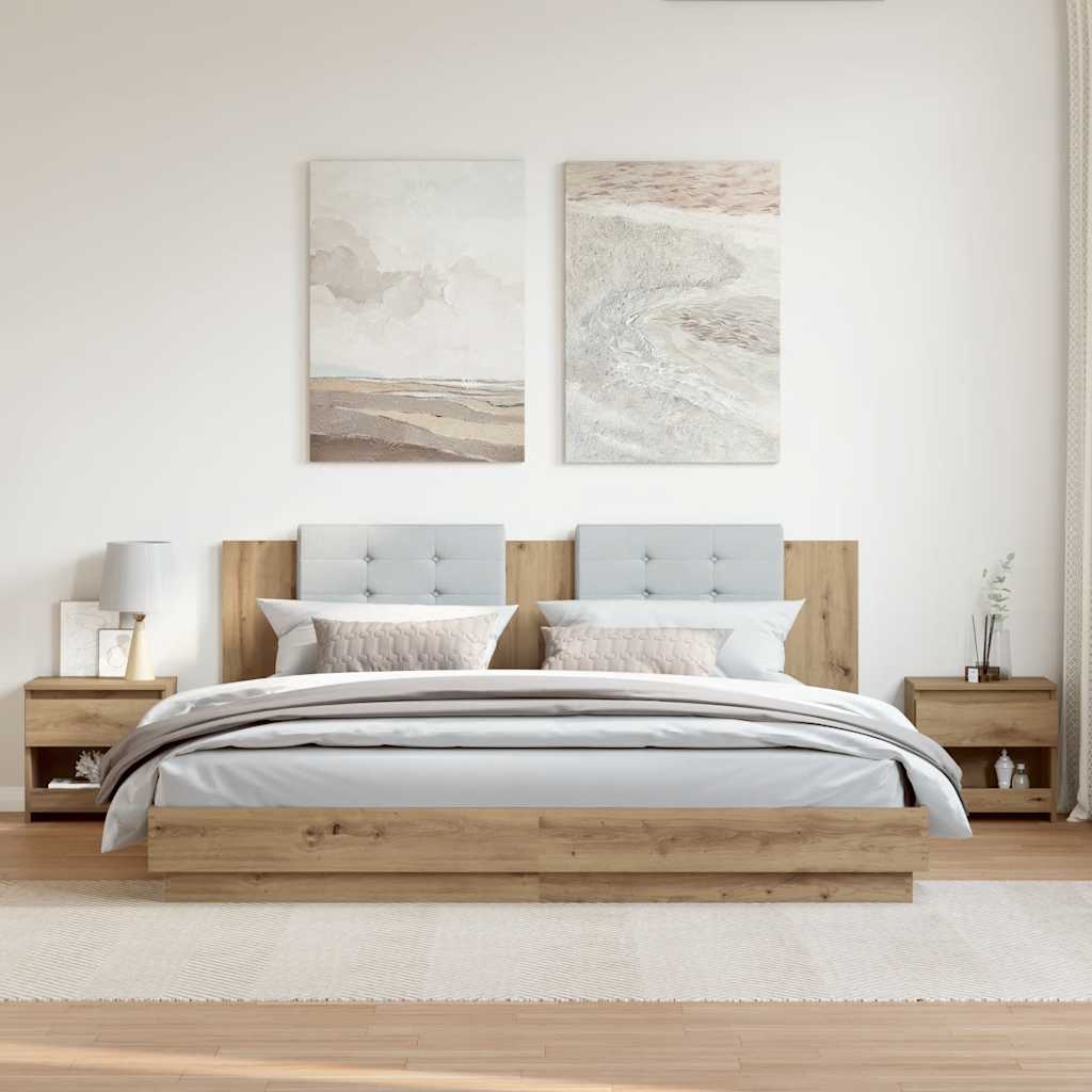 Thumbnail - vidaXL Nachttische 2 Stk. Artisan-Eiche 40x30x39 cm Holzwerkstoff