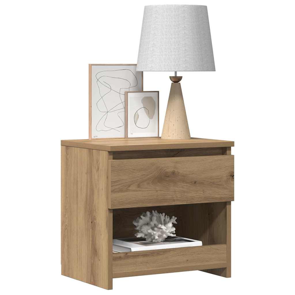 vidaXL Noptiere 2 buc Stejar Artisan 40x30x39 cm Lemn prelucrat