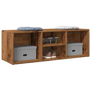 Botníková lavice old wood 105 x 35 x 35 cm kompozitní dřevo - obrázek 1