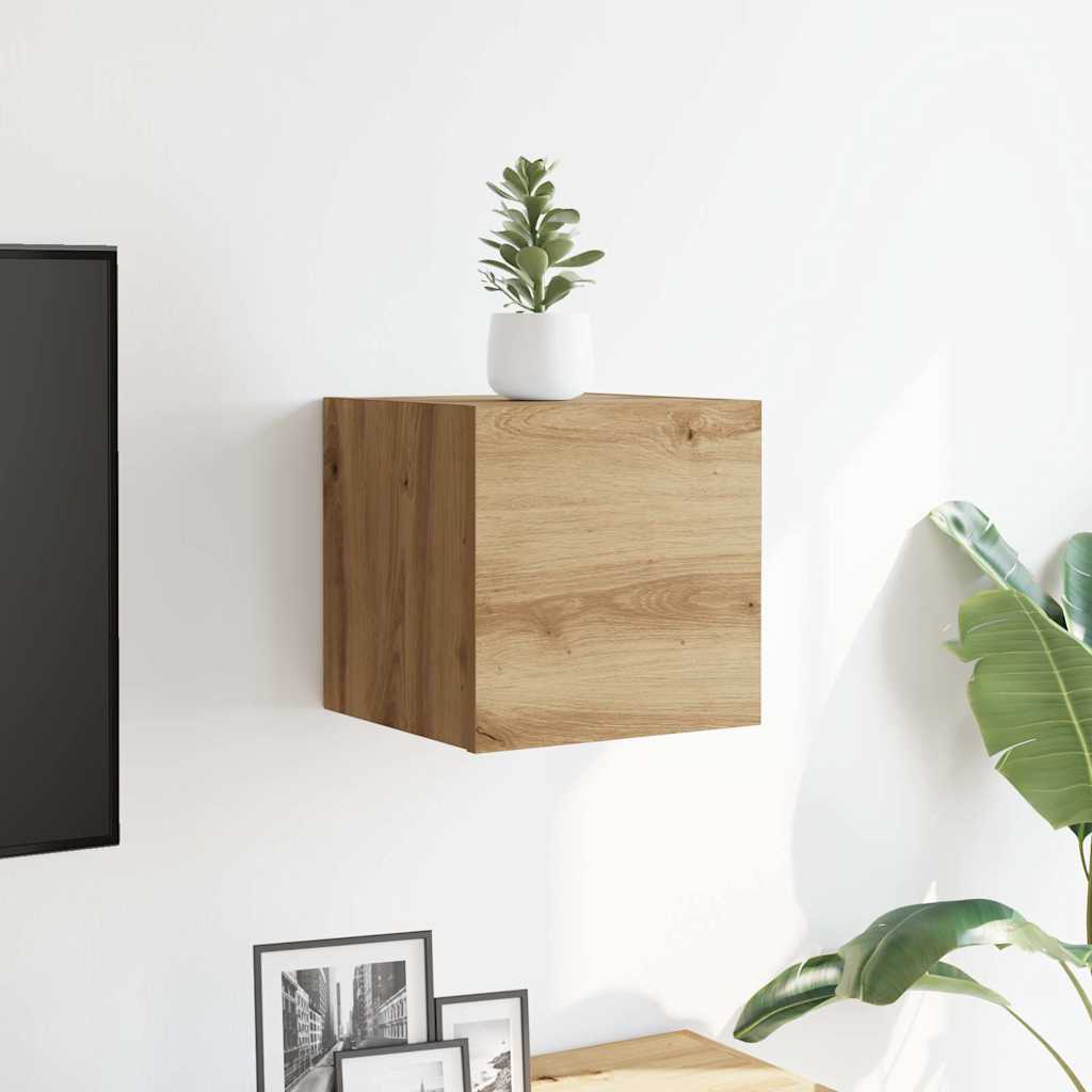 vidaXL Tv-wandmeubel 30,5x30x30 cm artisanaal eikenkleurig afbeelding
