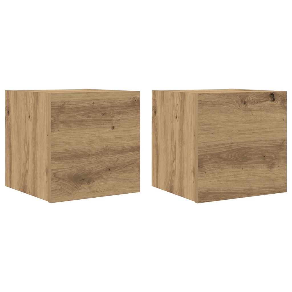 vidaXL Komplet 2 kosov stenske TV omarice Artisan Oak 30,5x30x30 cm