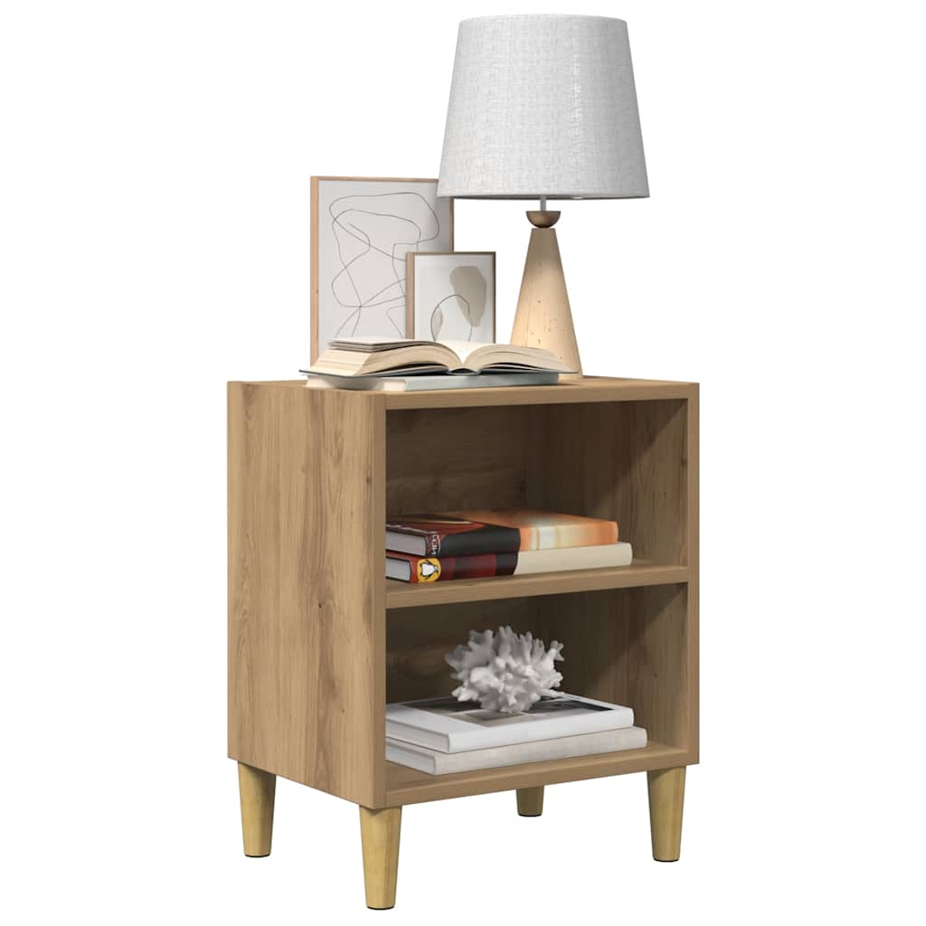 vidaXL Noptiera Stejar artizanal 40x30x50 cm Lemn prelucrat
