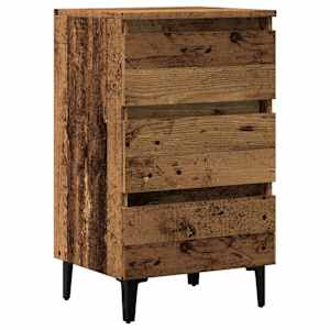 Noční stolek s kovovými nohami old wood 40 x 35 x 69 cm - obrázek 2