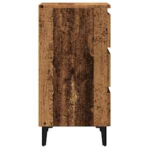 Noční stolek s kovovými nohami old wood 40 x 35 x 69 cm - obrázek 6