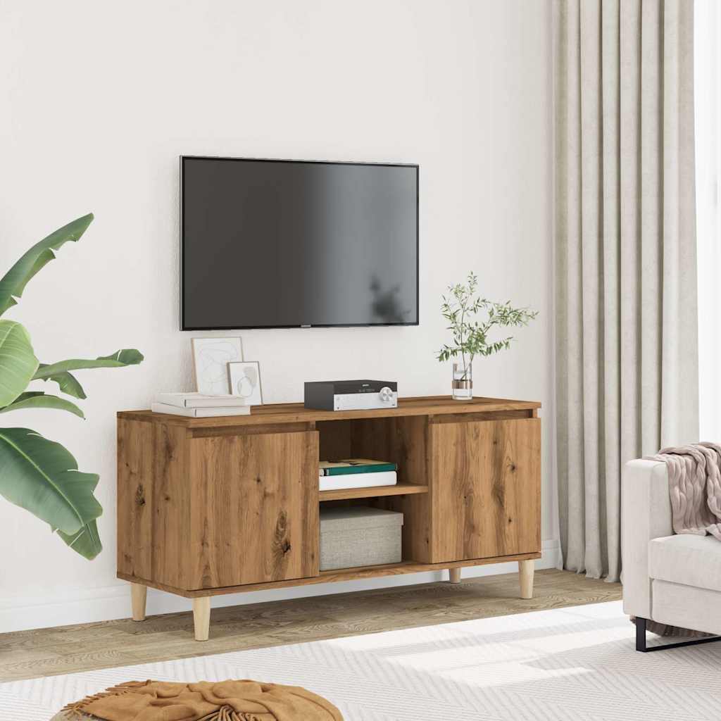 vidaXL Comodă TV, stejar artizanal, 102x35x50 cm, lemn prelucrat
