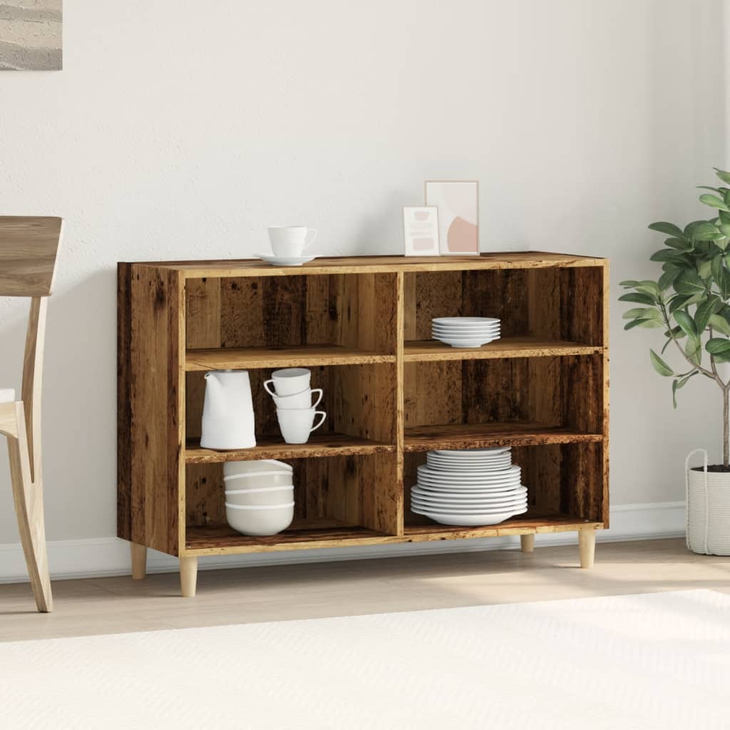 vidaXL Dressoir 103,5x35x70 cm bewerkt hout oud houtkleurig afbeelding