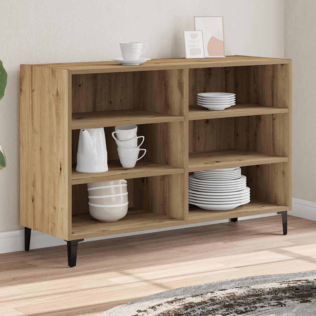 vidaXL Dressoir 103,5x35x70 cm bewerkt hout artisanaal eikenkleurig afbeelding