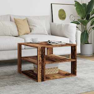 Konferenční stolek old wood 58x58x40 cm kompozitní dřevo - obrázek 3