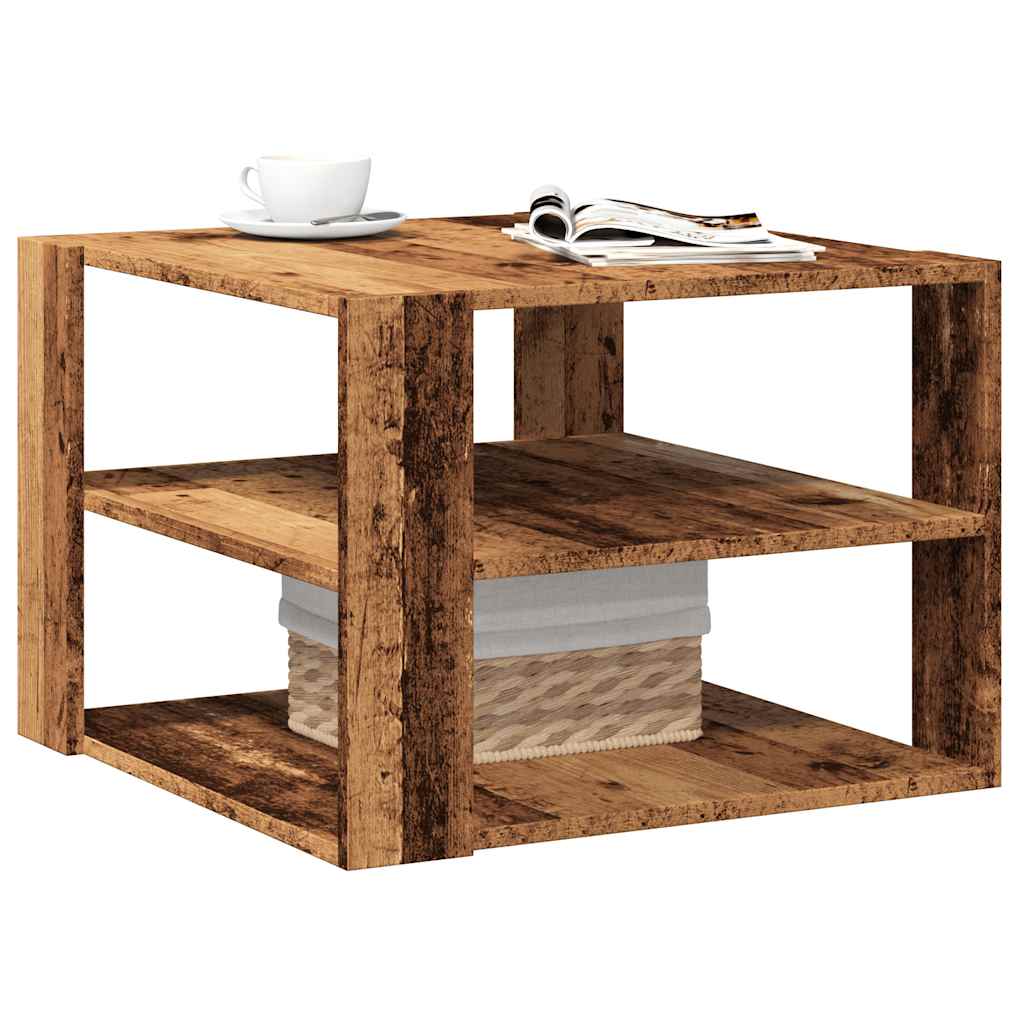 vidaXL Couchtisch Altholz-Optik 58x58x40 cm Holzwerkstoff