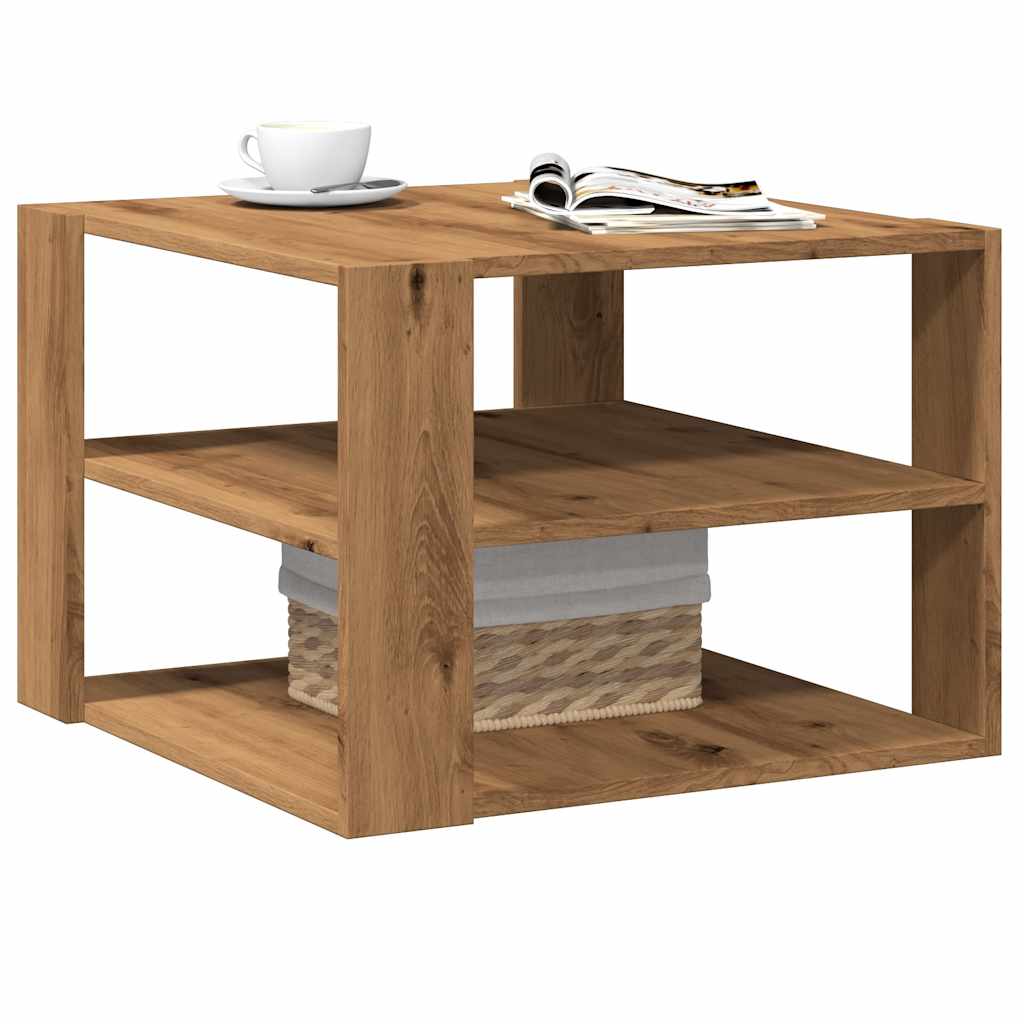 vidaXL Couchtisch Artisan-Eiche 58x58x40 cm Holzwerkstoff