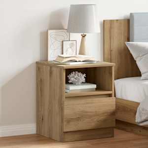 Nočna omarica artisan hrast 40x40x50 cm inženirski les