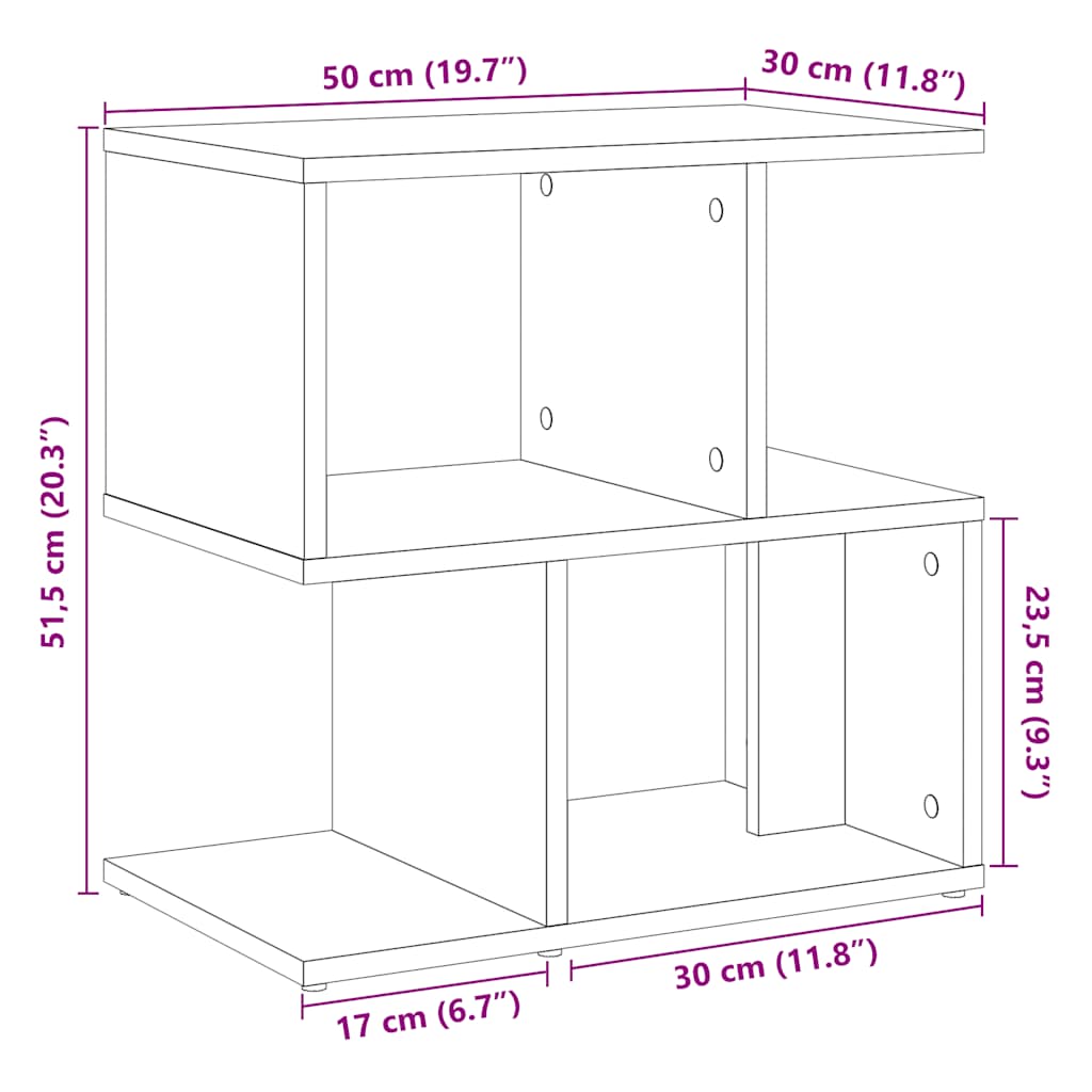 Stolik nocny 50 x 30 x 51,5 cm szafka nocna komoda nocna kilka kolorów vidaXL - Zdjęcie 22 z 132