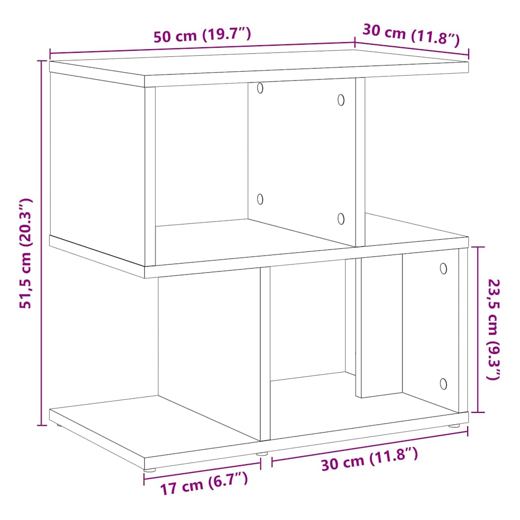 Stolik nocny 50 x 30 x 51,5 cm szafka nocna komoda nocna kilka kolorów vidaXL - Zdjęcie 57 z 132