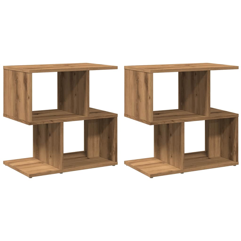 vidaXL Noční stolky 2 ks dub artisan 50x30x51,5 cm kompozitní dřevo