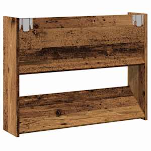 Nástěnný botník old wood 80 x 18 x 60 cm kompozitní dřevo - obrázek 6