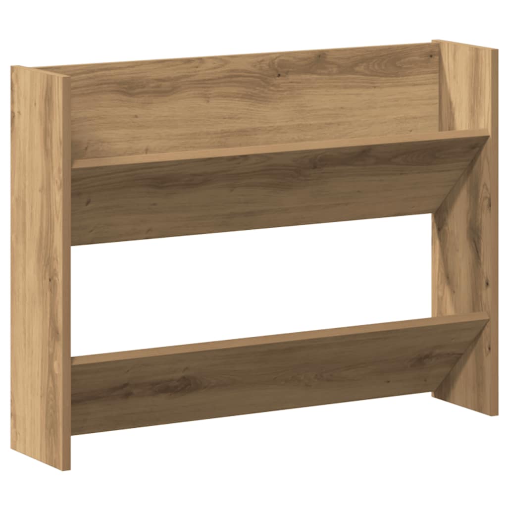 Thumbnail - vidaXL Wand-Schuhregal Artisan-Eiche 80x18x60 cm Holzwerkstoff