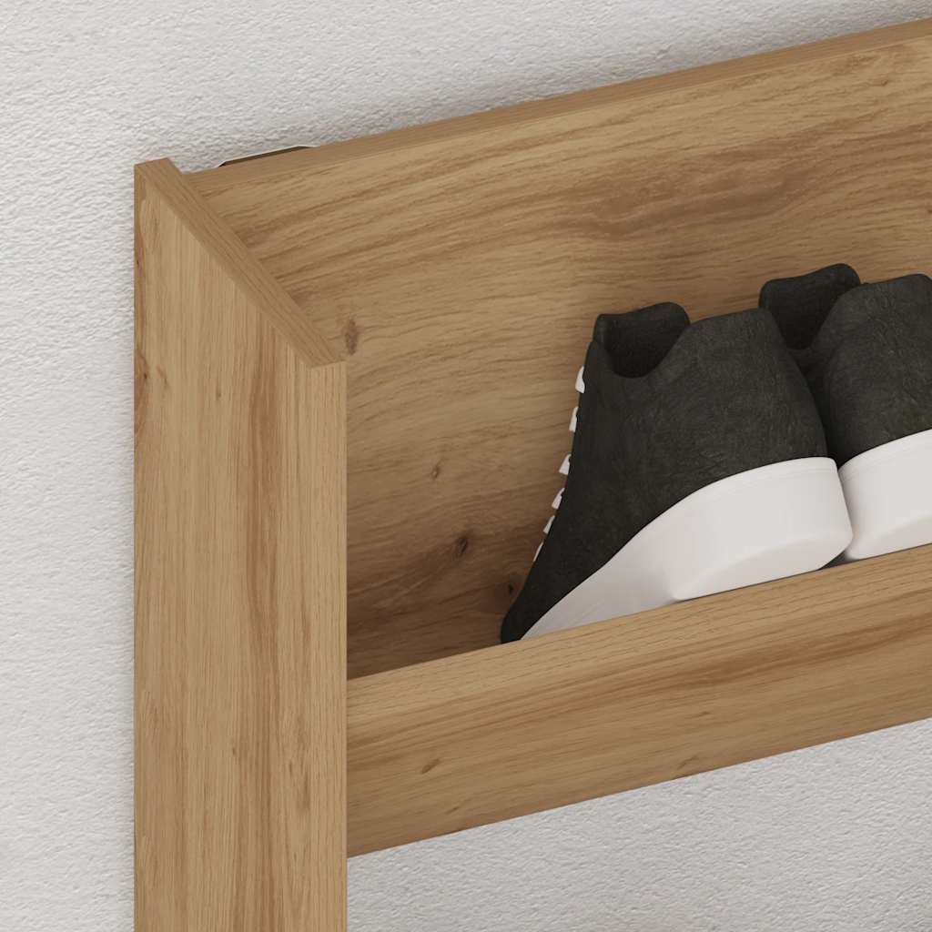 Thumbnail - vidaXL Wand-Schuhregal Artisan-Eiche 80x18x60 cm Holzwerkstoff