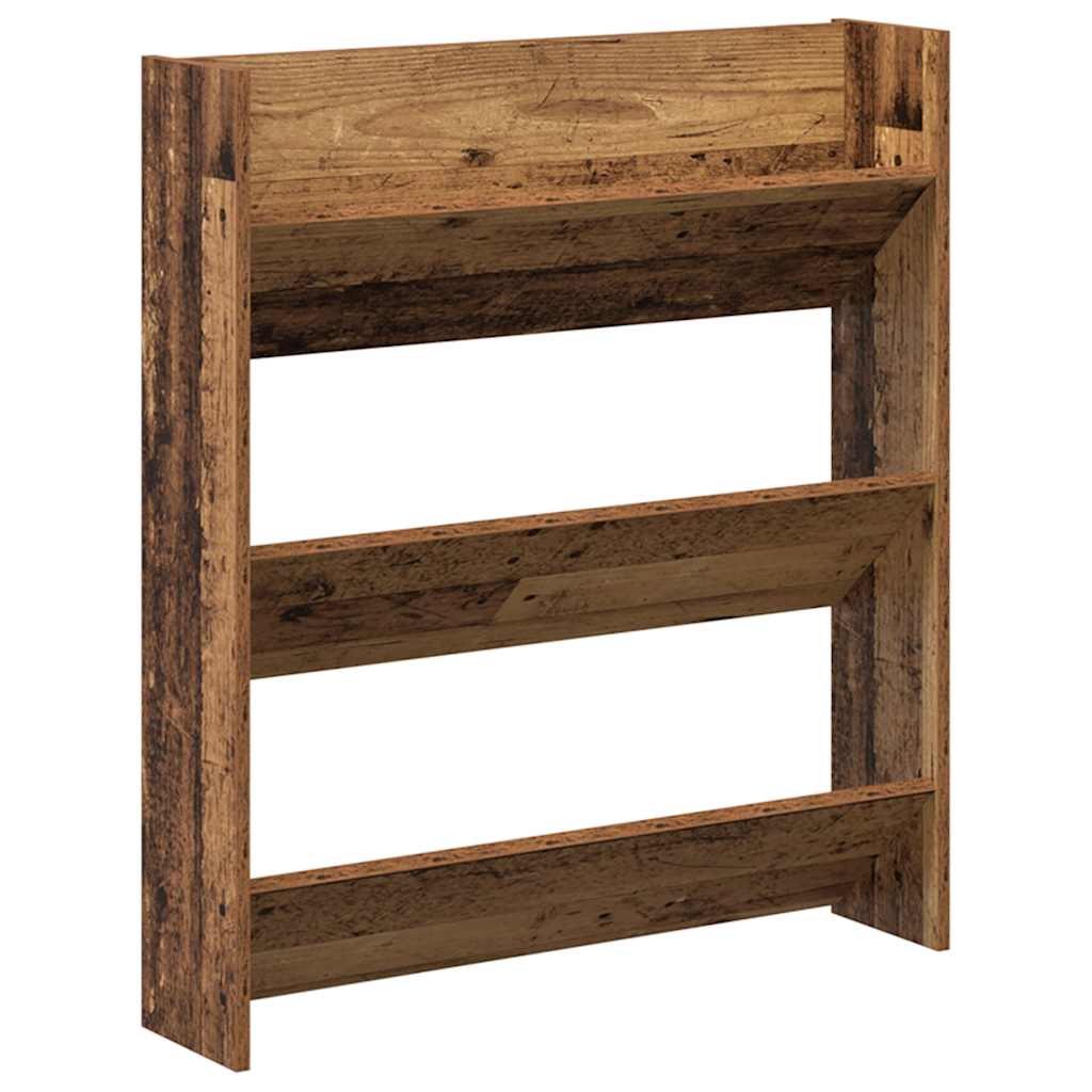 vidaXL Nástěnný botník old wood 80 x 18 x 90 cm kompozitní dřevo