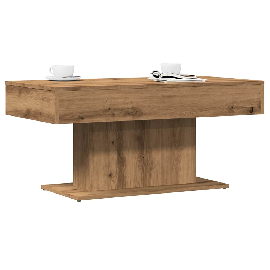 vidaXL Masă de cafea stejar artizanal 96x50x45 cm lemn prelucrat
