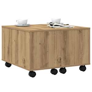 Konferenční stolek dub artisan 60 x 60 x 38 cm kompozitní dřevo - obrázek 4