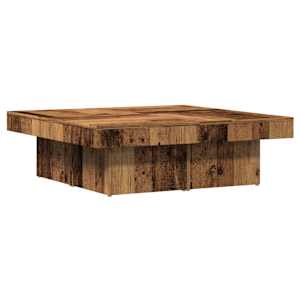 Konferenční stolek old wood 90 x 90 x 28 cm kompozitní dřevo - obrázek 6