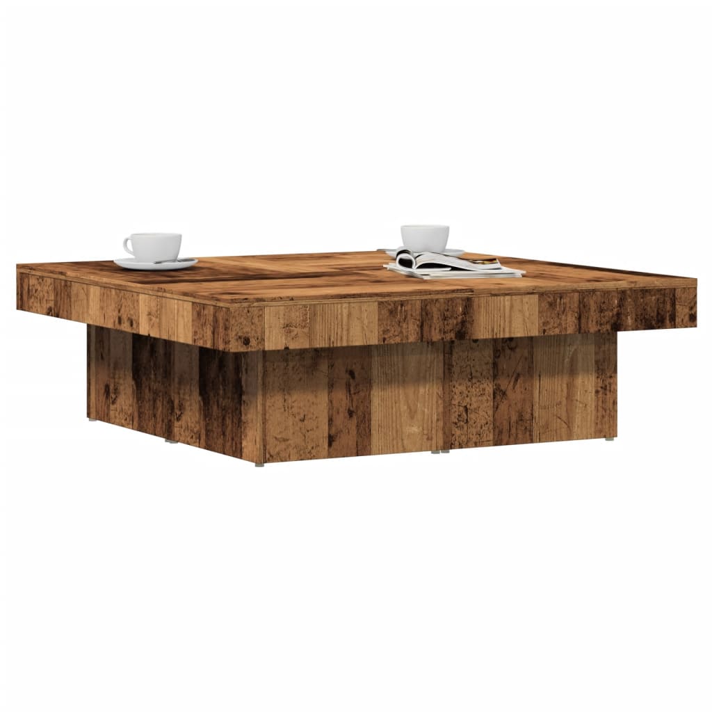 vidaXL Couchtisch Altholz-Optik 90x90x28 cm Holzwerkstoff