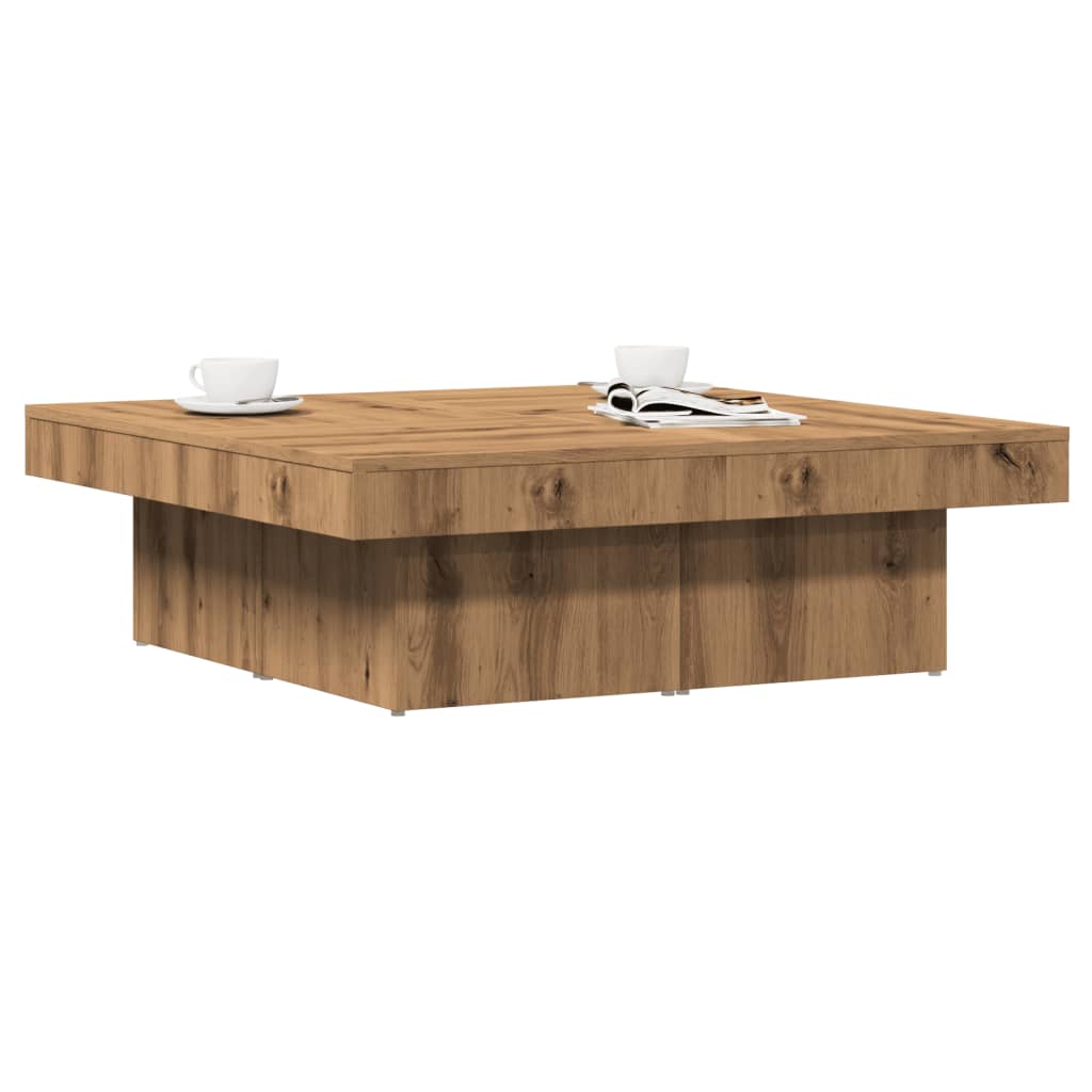 vidaXL Couchtisch Artisan-Eiche 90x90x28 cm Holzwerkstoff