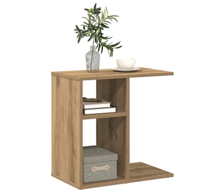vidaXL Table d'appoint ch&ecirc;ne artisanal 50x30x50 cm bois d'ing&eacute;nierie