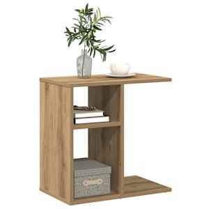 vidaXL Table d'appoint ch&ecirc;ne artisanal 50x30x50 cm bois d'ing&eacute;nierie