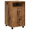 vidaXL Ratastega kapp Vana puit 33x38x60 cm Engineered Wood