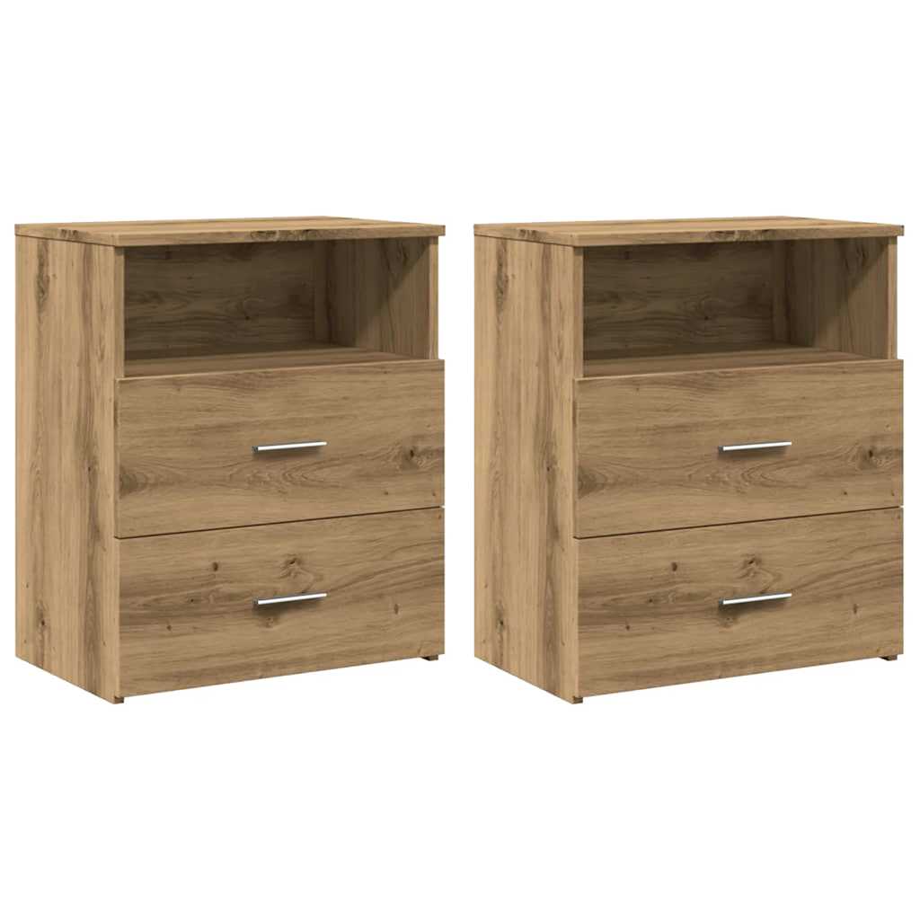 vidaXL Noční stolky 2 ks dub artisan 50 x 32 x 60 cm kompozitní dřevo
