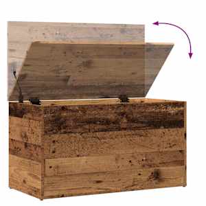 Úložná truhla old wood 84 x 42 x 46 cm kompozitní dřevo - obrázek 8