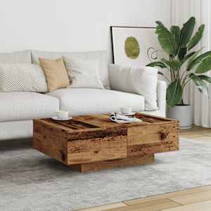 Konferenční stolek old wood 90 x 60 x 31 cm kompozitní dřevo - obrázek 3