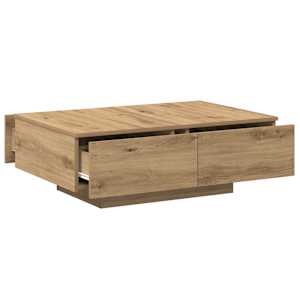 Konferenční stolek dub artisan 90 x 60 x 31 cm kompozitní dřevo - obrázek 7