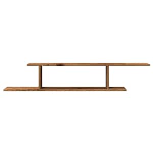 Nástěnná TV police old wood 125 x 18 x 23 cm kompozitní dřevo - obrázek 4