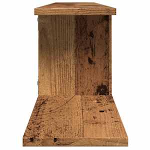 Nástěnná TV police old wood 125 x 18 x 23 cm kompozitní dřevo - obrázek 5