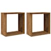 vidaXL kuubikukujulised riiulid 2 tk vana puit 30x15x30 cm tehispuit