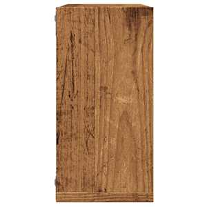 Nástěnné police kostky 2 ks old wood 30 x 15 x 30 cm kompozit - obrázek 6
