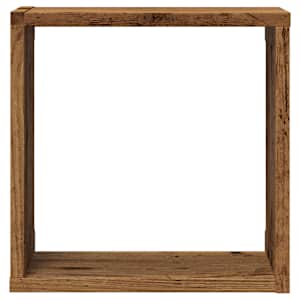 Nástěnné police kostky 6 ks old wood 30 x 15 x 30 cm kompozit - obrázek 5
