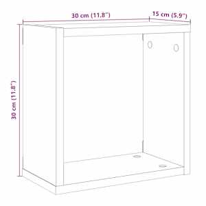 Nástěnné police kostky 6 ks dub artisan 30x15x30 cm kompozit - obrázek 10