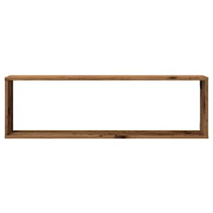 Nástěnné obdélníkové police 2 ks old wood 100x15x30 cm kompozit - obrázek 5