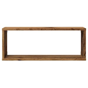 Nástěnné obdélníkové police 2 ks old wood 60x15x23 cm kompozit - obrázek 5