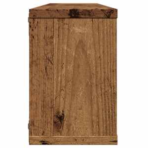 Nástěnné obdélníkové police 2 ks old wood 60x15x23 cm kompozit - obrázek 6