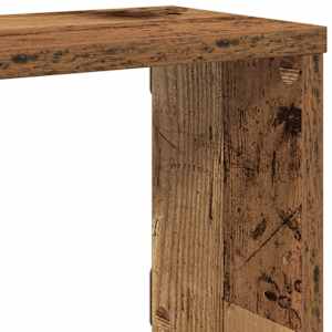 Nástěnné obdélníkové police 4 ks old wood 60x15x23 cm kompozit - obrázek 8