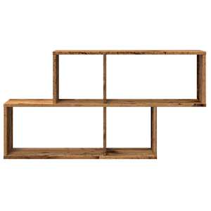 Nástěnná police old wood 100 x 18 x 53 cm kompozitní dřevo - obrázek 4