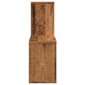Nástěnná police old wood 100 x 18 x 53 cm kompozitní dřevo - obrázek 5