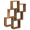 vidaXL Seinakuubiku riiul Vana puit 78x15x93 cm Engineered Wood