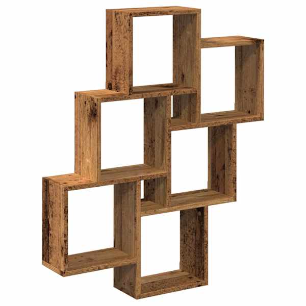 vidaXL Seinakuubiku riiul Vana puit 78x15x93 cm Engineered Wood
