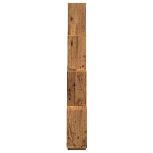 Nástěnná police kostky old wood 90x15x119,5 cm kompozitní dřevo - obrázek 5