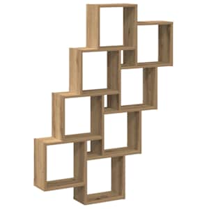 vidaXL seinakuubiku riiul Artisan tamm 90x15x119,5 cm tehispuit